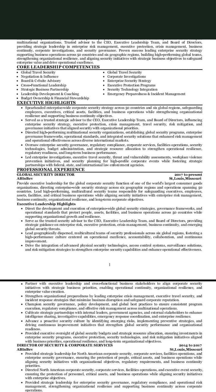 Exhibit C résumé sample thumbnail